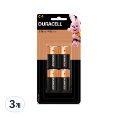 DURACELL 金頂 鹼性電池C, 4入, 3個