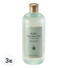 AHC 草本化妝水 蘆薈款, 500ml, 3瓶