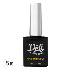 Deli Beauty Perfect 霧面上層美甲凝膠, 透明, 10ml, 5瓶