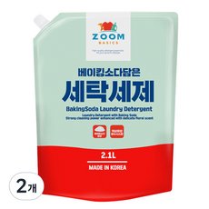 ZOOM 小蘇打洗衣精 一般/滾筒洗衣機兼用, 2.1L, 2包