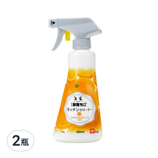 LEC 激落君廚房用泡沫噴霧清潔劑 清新柑橘香, 380ml, 2瓶