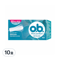 o.b. 歐碧 棉條迷你型, 迷你型, 16入, 10盒