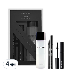 Sister & Clear Black 3 件套, 4組, Liner Edge Black + Smart Power Proof Mascara Black + Smart Lip & Eye Remover