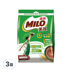 MILO 美祿 雙倍牛奶2X高鈣 可可麥芽飲品, 30g, 14入, 3袋