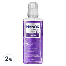 LION 獅王 NANOX one 奈米樂 洗淨超濃縮洗衣精 抗菌消臭, 640g, 2瓶