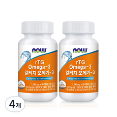 now foods rTG Omega-3膠囊, 90顆, 4罐