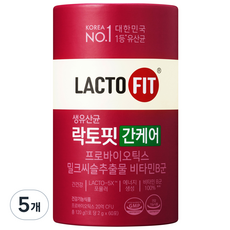 Chong Kun Dang 鍾根堂健康 LACTO-FIT 生乳酸菌隨身包 60條入, 120g, 5個