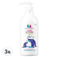 BUSYANGEL 高濃縮嬰兒餐具洗潔精 綠茶香, 750ml, 3瓶