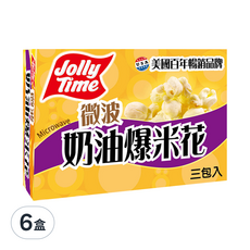 Jolly Time 微波爆米花 奶油口味, 300g, 6盒
