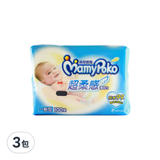 MamyPoko 滿意寶寶 純水99濕毛巾 一般型, 100張, 3包