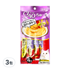 INABA CIAO 啾嚕 肉泥, CI-SC-149 奢華鮪魚 + 龍蝦, 56g, 3袋