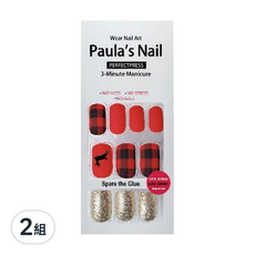 Paula's Nail 寶拉美甲 PNW26-0013 30片, 英倫呢格, 2組