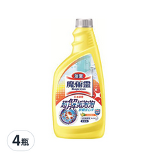 Kao 花王 Magiclean 魔術靈 浴室清潔劑 舒適檸檬 更替瓶, 500ml, 4瓶