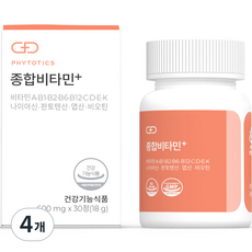 Phytotics 複合維生素 + 18g, 30顆, 4罐