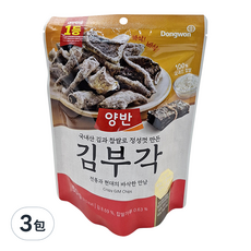 Dongwon 東遠 Yangban 兩班 海苔脆片 原味, 50g, 3包