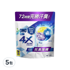 白蘭 4X極淨酵素抗病毒洗衣球 抗臭護纖 補充包, 30顆, 5包