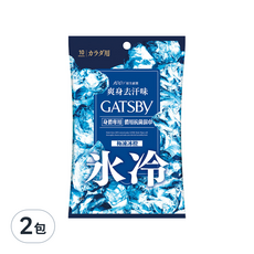 GATSBY 體用抗菌濕巾 極凍冰橙, 10張, 2包