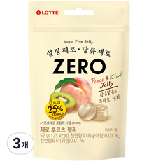LOTTE 樂天 Zero零糖低卡水果軟糖, 3包, 52g