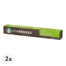 STARBUCKS 星巴克 單一產區瓜地馬拉咖啡膠囊 Nespresso咖啡機專用, 5.2g, 10顆, 2盒