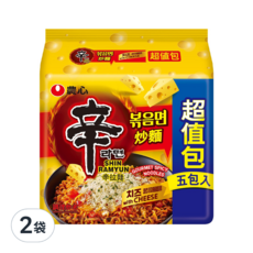 NONGSHIM 農心 辛炒麵 起司風味, 136g, 5包, 2袋