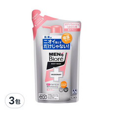 MEN's Biore 男士去味護膚沐浴乳 補充包, 380ml, 3包