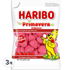 HARIBO 哈瑞寶 Primavera 咀嚼軟糖, 80g, 3個