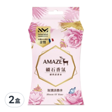 AMAZE 森林擴香 礦石香氛 玫瑰淡香水 3包, 60g, 2盒