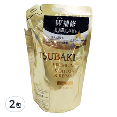 TSUBAKI 思波綺 瞬亮修護洗髮乳 升級版 補充包, 330ml, 2包