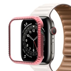 DEEPNESS Apple Watch Style Vetzeling 6 V 切割錶殼 44 毫米, 粉色的