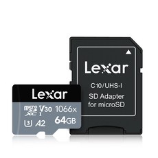 Lexar 雷克沙 Professional 1066X microSDXC UHS-I 卡, 64GB