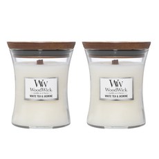 WoodWick 香氛蠟燭, White Tea&Jasmine, 275g, 2罐