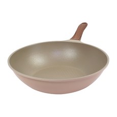Kitchen-Art 木柄鑽石級深型炒鍋, 28cm, 淡粉色, 1個