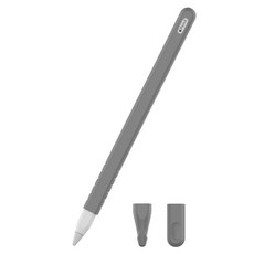 Apple Pencil 第二代矽膠 + 筆尖保護套套組, 1套, 灰色的