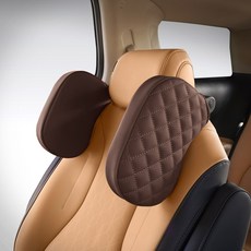 KMMOTORS 絎縫汽車頭枕, 棕色的, 1個