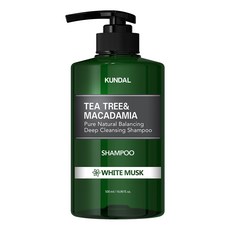 KUNDAL 昆黛爾 茶樹&澳洲堅果控油洗髮精 White Musk, 500ml, 1瓶