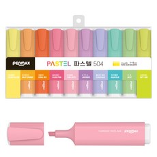 Penmax 螢光筆組 504號 10入, 1盒, 10色