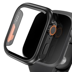 iMall 9H強化玻璃全覆蓋框架錶殼 Apple Watch適用, Black