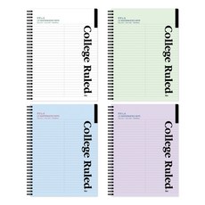 Ibis PP 對半左縫合筆記本 4 件套 12245, 1套, 白色/綠色/天藍色/紫色