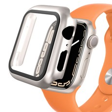 VIEWSEE Apple Watch 全蓋強化玻璃螢幕保護殼 41 mm, 星光