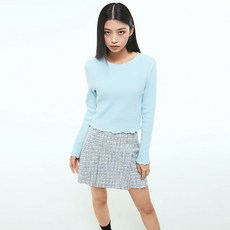 MIXXO 女款花邊華夫格紋長袖T恤