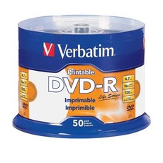 Verbatim DVD-R 4.7GB 可打印 16X 空白光盤蛋糕 50p, 98472