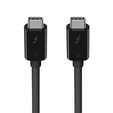 belkin Thunderbolt3 雙Type-C 傳輸線, 0.8m, 黑色, 1條