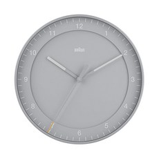 BRAUN 百靈 設計感靜音時鐘 BC17G, 灰色, 1個