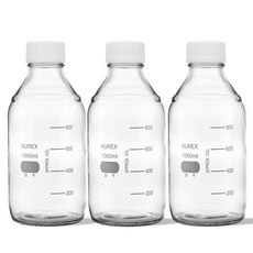 MIRKOREA 刻度玻璃瓶, 3個, 1000ml