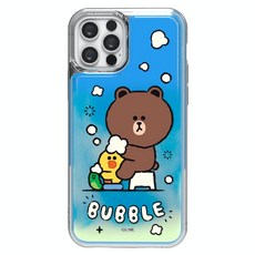 LINE FRIENDS 淋浴霓虹燈水色手機殼