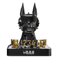 Dog Dog Crystal 2 合 1 停車牌杜賓犬, 1個, 金屬黑