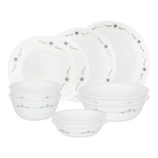 Corelle 康寧 英倫花園系列 碗盤10件組, 小碗*2+大碗*2+小碟*2+小圓盤*2+中圓盤+大圓盤, 1組