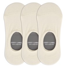 COZY LABEL 女款柔和色系粉彩柔軟羅紋隱形襪 3雙