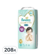 Pampers 幫寶適 日本境內版 一級幫紙尿褲/尿布, 黏貼型, M, 6-12kg, 208片