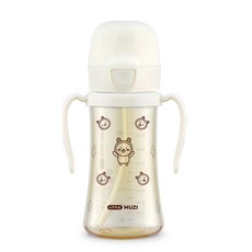 Grosmimi Kakao Friends印花PPSU吸管杯 300ml, Milk Little Muzi, 1個